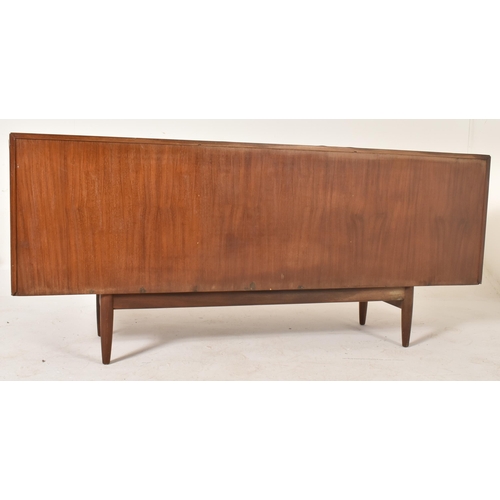 230 - Scandart - A British retro mid 20th century circa 1960s teak wood sideboard credenza. The sideboard ... 