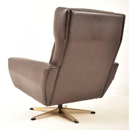 42 - Lystolet - A retro 20th century circa 1970s Swedish designer swivel armchair / lounge chair. The cha... 