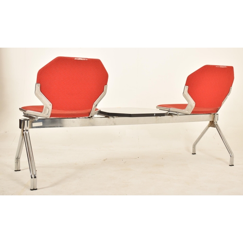 57 - Froscher for Sitform (believed) - A retro 20th century 1970s designer two seater lobby / airport sea... 