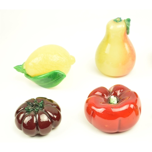 71 - Murano - A collection of mid 20th century hand blown glass fruits. The fruit comprising three orange... 