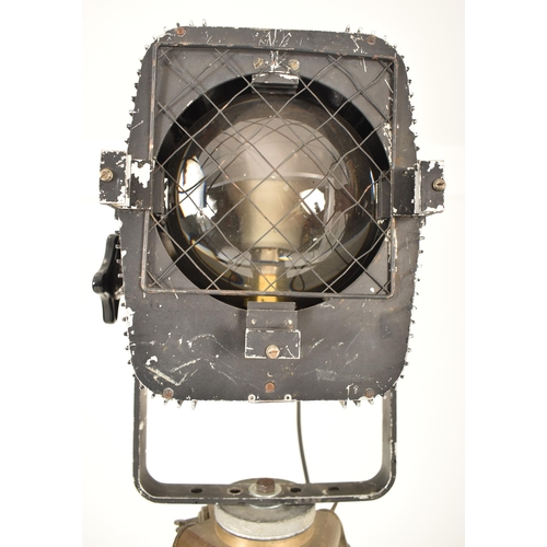 74 - A vintage mid 20th century Adrien De Backer theater / cinema spot lamp light. The lamp raised on a m... 