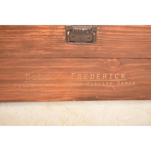 87 - Robert Frederick - A vintage mid century boxed croquet set. The croquet set in original wooden case ... 