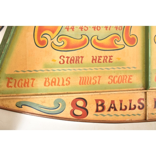 92 - A large vintage mid 20th century fairground / funfair amusement park Roller Ball game panel. The pan... 