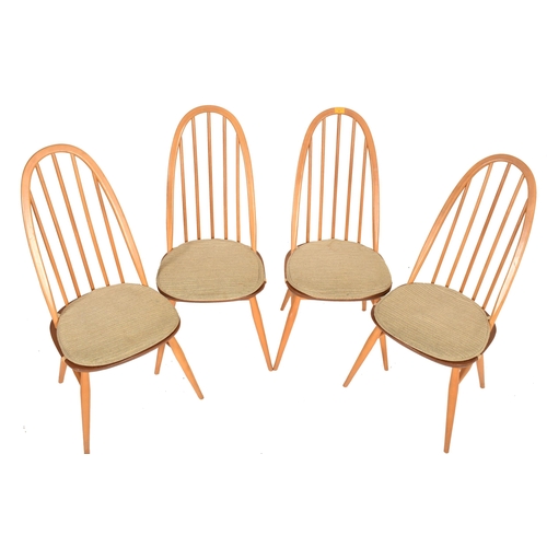 95 - Lucian Ercolani - Ercol - Windsor Quaker Pattern - A set of four retro 20th century beech and elm di... 