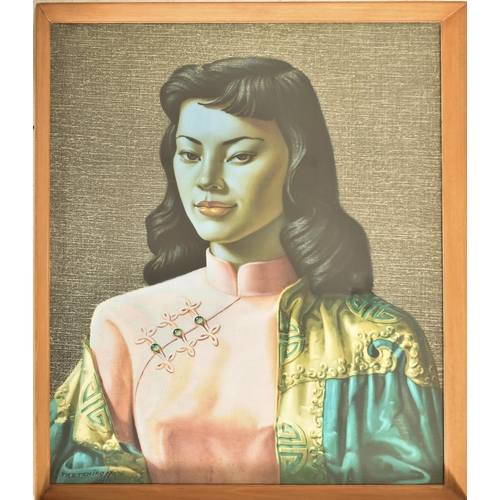 191 - After Vladimir Tretchikoff - Miss Wong - A retro mid 20th century print on of the iconic Miss Wong b... 