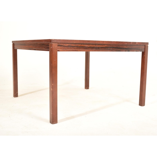 266 - Danish Modern Design - A retro mid 20th century rosewood parquetry inlaid low coffee occasional tabl... 