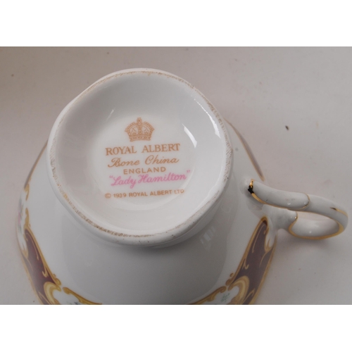 10 - Royal Albert - Lady Hamilton - Large extensive collection of vintage 20th century porcelain tea serv... 