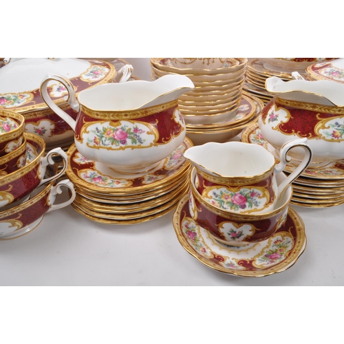 10 - Royal Albert - Lady Hamilton - Large extensive collection of vintage 20th century porcelain tea serv... 