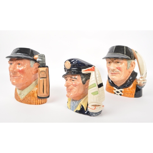 108 - Royal Doulton - A collection of three 20th Century ceramic Royal Doulton character jugs comprising o... 