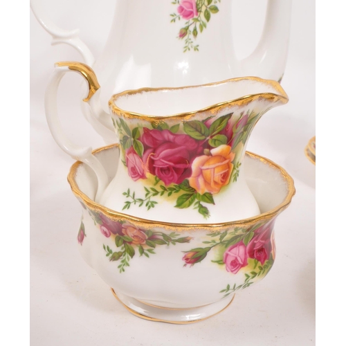 116 - Royal Albert - Old Country Roses - A 20th Century vintage porcelain china Royal Albert coffee servic... 