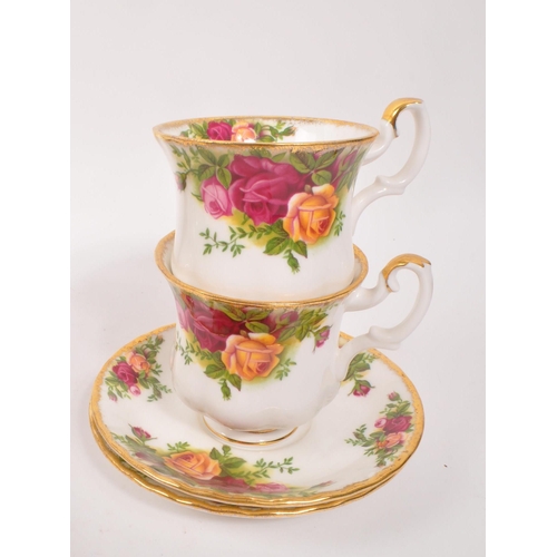 116 - Royal Albert - Old Country Roses - A 20th Century vintage porcelain china Royal Albert coffee servic... 