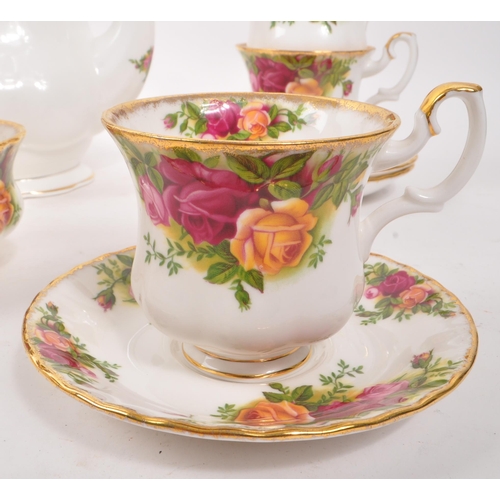 116 - Royal Albert - Old Country Roses - A 20th Century vintage porcelain china Royal Albert coffee servic... 