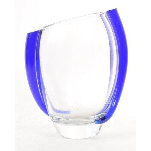 182 - A mid 20th century Krosno Poland studio art glass ashtray, alongside a Barski blown glass vase. The ... 