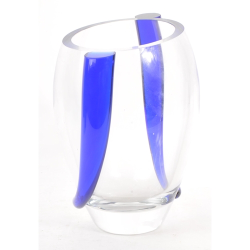 182 - A mid 20th century Krosno Poland studio art glass ashtray, alongside a Barski blown glass vase. The ... 