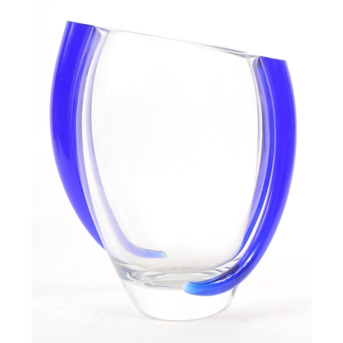 182 - A mid 20th century Krosno Poland studio art glass ashtray, alongside a Barski blown glass vase. The ... 