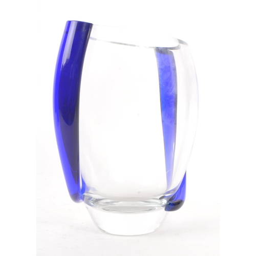 182 - A mid 20th century Krosno Poland studio art glass ashtray, alongside a Barski blown glass vase. The ... 