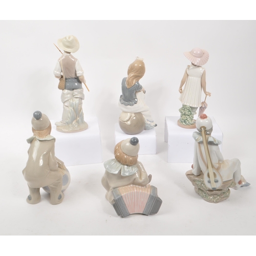 19 - Lladro / Nao - A collection of six 20th century Lladro and NAO porcelain figures. The collection to ... 