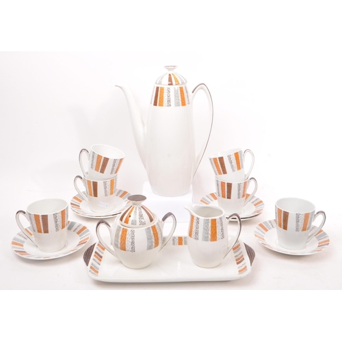 190 - Burleigh Ware - A mid Century circa 1960s china tea / coffee service comprising of teapot / coffee p... 