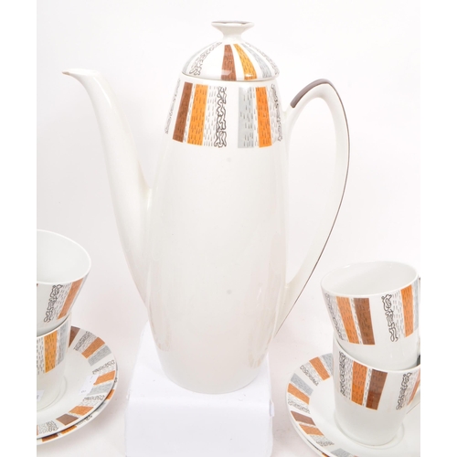 190 - Burleigh Ware - A mid Century circa 1960s china tea / coffee service comprising of teapot / coffee p... 