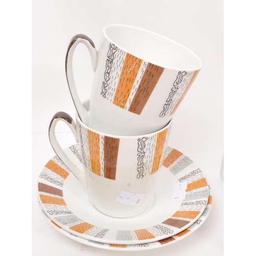 190 - Burleigh Ware - A mid Century circa 1960s china tea / coffee service comprising of teapot / coffee p... 