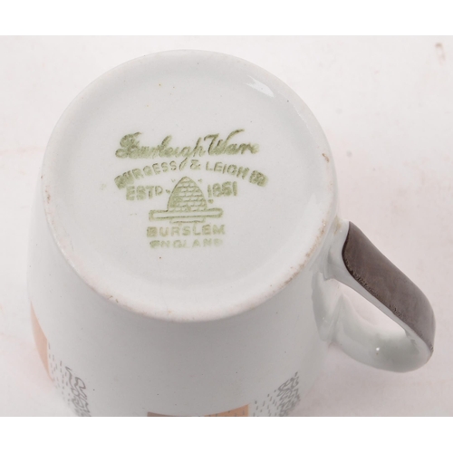 190 - Burleigh Ware - A mid Century circa 1960s china tea / coffee service comprising of teapot / coffee p... 