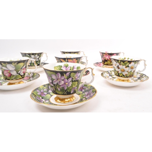193 - Royal Albert - A collection of seven 20th Century vintage porcelain china Royal Albert teacups and s... 