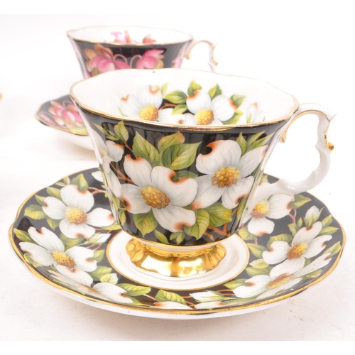 193 - Royal Albert - A collection of seven 20th Century vintage porcelain china Royal Albert teacups and s... 