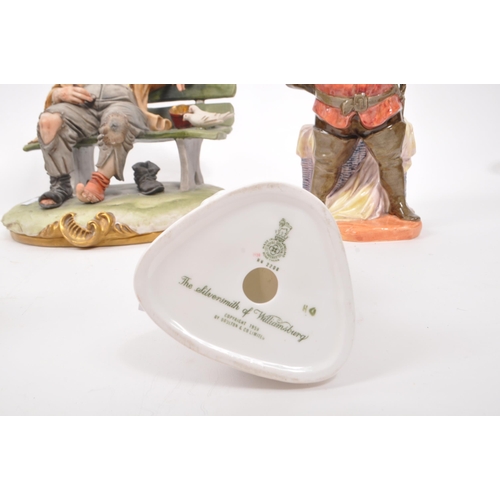 194 - Capodimonte / Royal Doulton - A collection of 20th Century porcelain china figurines comprising of t... 