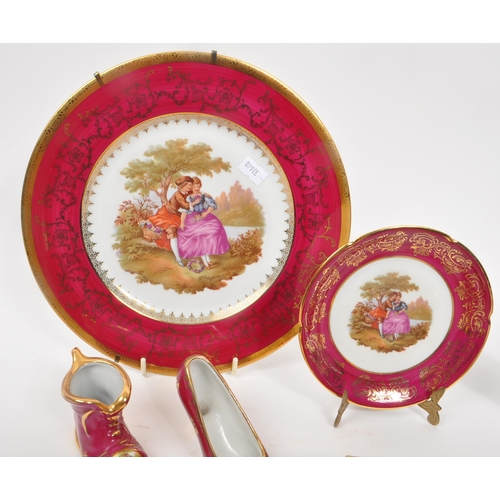 196 - Limoges France / Coalport - A collection of 20th Century vintage porcelain china Limoges France burg... 