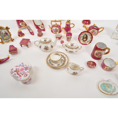 196 - Limoges France / Coalport - A collection of 20th Century vintage porcelain china Limoges France burg... 