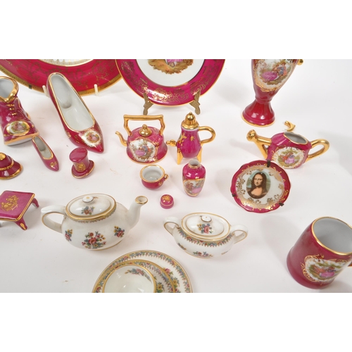 196 - Limoges France / Coalport - A collection of 20th Century vintage porcelain china Limoges France burg... 