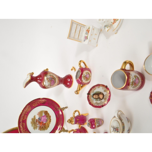 196 - Limoges France / Coalport - A collection of 20th Century vintage porcelain china Limoges France burg... 