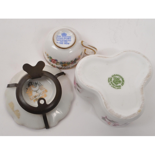 196 - Limoges France / Coalport - A collection of 20th Century vintage porcelain china Limoges France burg... 