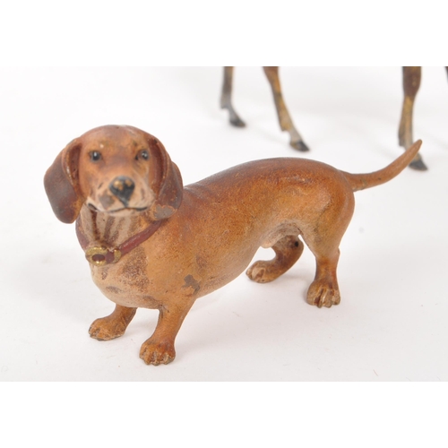 201 - Austrian cold painted bronze figures - Early 20th century circa 1920s in the form of animals. Depict... 