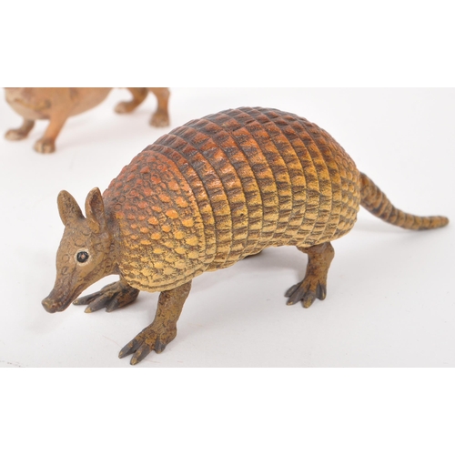 201 - Austrian cold painted bronze figures - Early 20th century circa 1920s in the form of animals. Depict... 