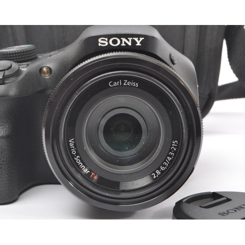211 - Sony - A Sony DSC-HX300 DSLR style compact digital super-zoom telephoto bridge camera. The camera in... 