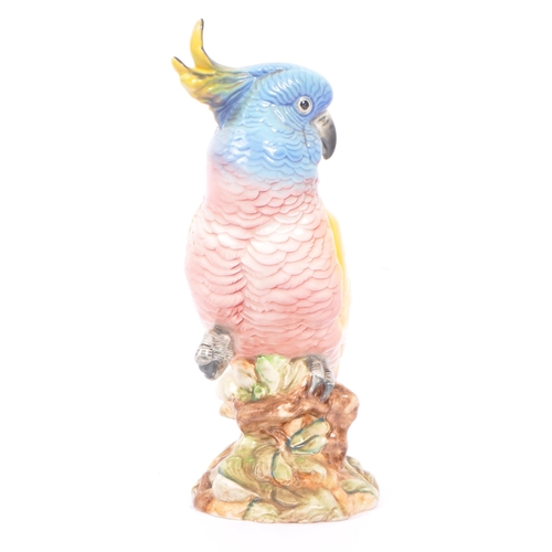 22 - Beswick - Porcelain china figurine of a cockatoo bird. Model number 1180. Made in England. Perch on ... 