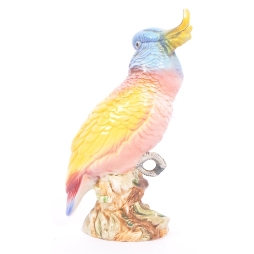 22 - Beswick - Porcelain china figurine of a cockatoo bird. Model number 1180. Made in England. Perch on ... 