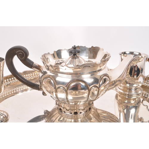 237 - A large collection of silver plate. The silver plate to include a Mappin and Webb silver plated teap... 