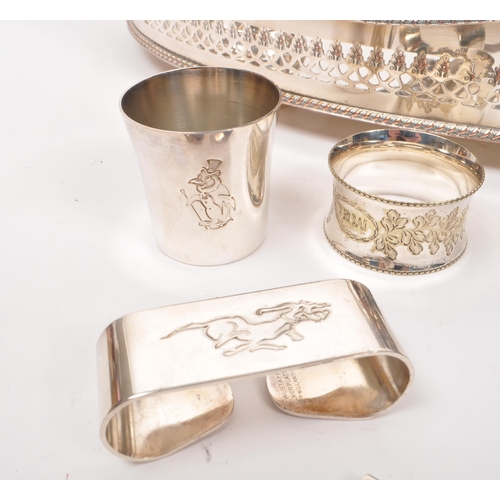237 - A large collection of silver plate. The silver plate to include a Mappin and Webb silver plated teap... 