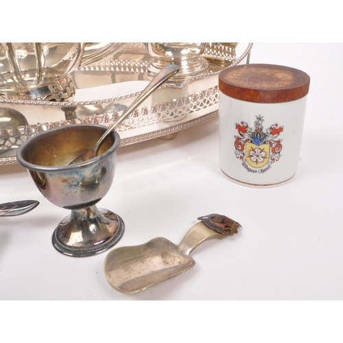 237 - A large collection of silver plate. The silver plate to include a Mappin and Webb silver plated teap... 