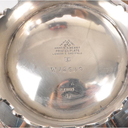 237 - A large collection of silver plate. The silver plate to include a Mappin and Webb silver plated teap... 