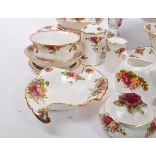 24 - Royal Albert - Country Roses Pattern - A vintage 20th century porcelain china part tea service set. ... 