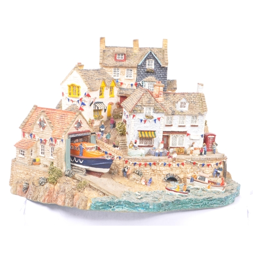 260 - Danbury Mint - A collection of eight Danbury Mint scenic models depicting harbourside / seascape sce... 