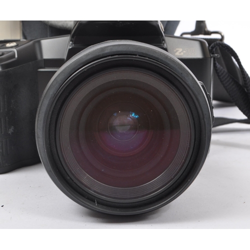 267 - Pentax - A late 20th century 1990s Pentax Z-10 35mm SLR camera. The camera in black colourway with 2... 