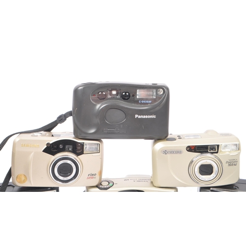 271 - A collection of late 20th century 35mm and other compact film point and shoot cameras. The collectio... 