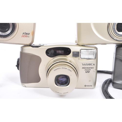 271 - A collection of late 20th century 35mm and other compact film point and shoot cameras. The collectio... 