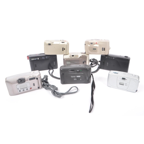 271 - A collection of late 20th century 35mm and other compact film point and shoot cameras. The collectio... 