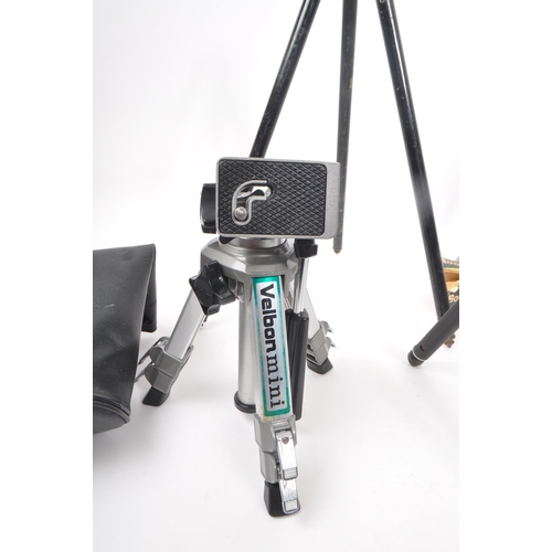273 - A collection of 20th century camera / photographic tripods. The collection to include a Velbon Mini ... 