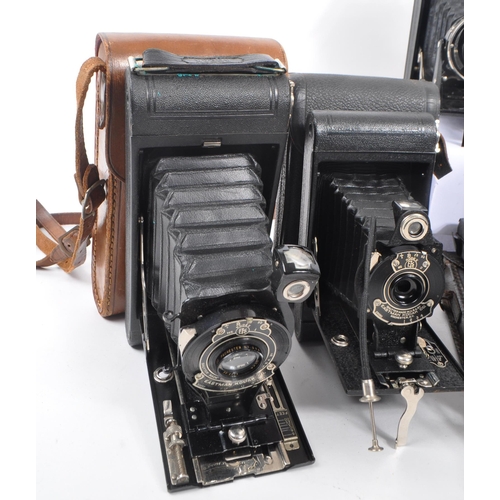 336 - A collection of early and mid 20th century folding cameras. The collection to include examples such ... 